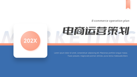 精品电商运营策划PPT
