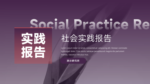 简洁图文社会实践报告PPT