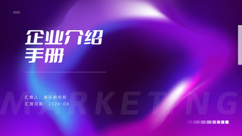 霓虹企业介绍手册PPT模板