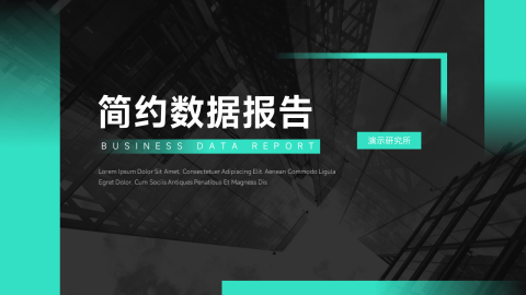 暗色简约数据报告PPT