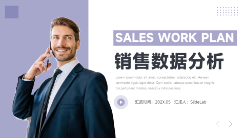 简约主义销售数据分析PPT