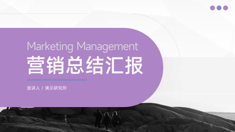 紫色简约风营销总结汇报PPT