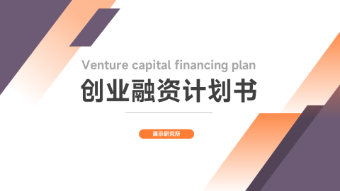 双色商务创业融资计划书PPT模板