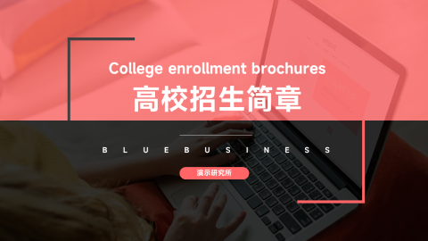 简约实用高校招生简章PPT