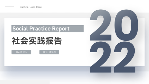 简约大气社会实践报告PPT