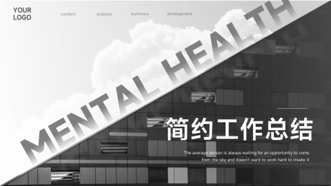 简约图文高级工作总结PPT