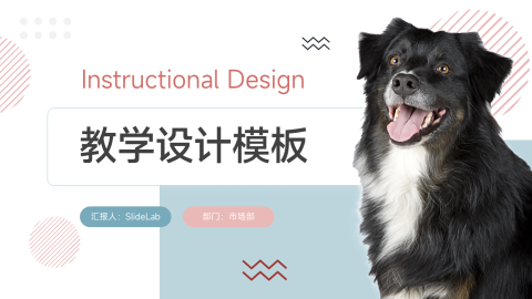 简约宠物行业教学设计模板PPT