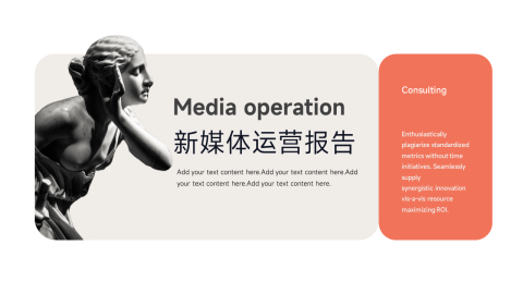 艺术新媒体运营报告PPT模板