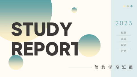 高端大气简约学习汇报PPT