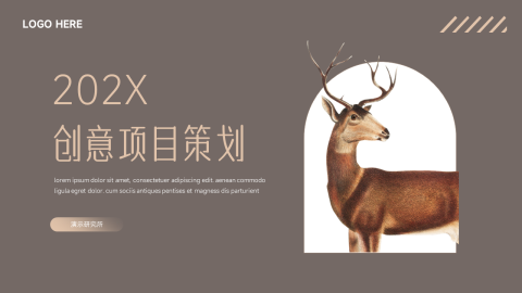 文艺极简创意项目策划PPT