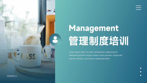 简洁管理制度培训PPT模板