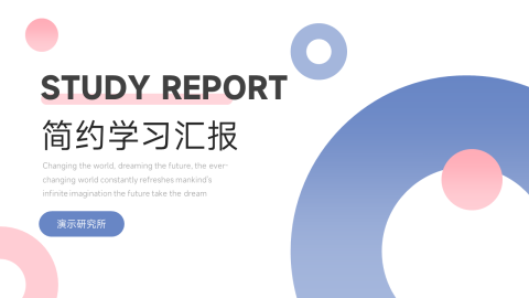 欧美高端简约学习汇报PPT