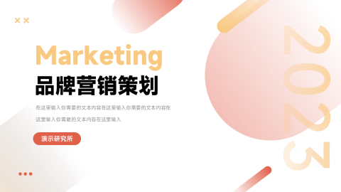 高端商务品牌营销策划PPT