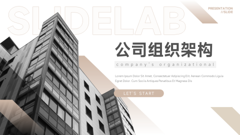 简约大气公司组织架构PPT模板