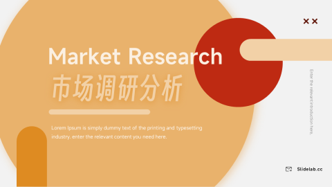 双色商务市场调研分析PPT模板