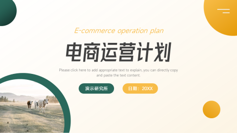 高端极简主义电商运营计划PPT模板