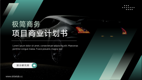 暗色高端极简项目商业计划书PPT模板