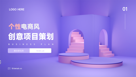 个性电商创意项目策划PPT