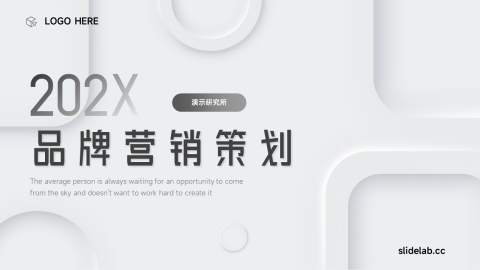 微粒体极简风品牌营销策划PPT模板