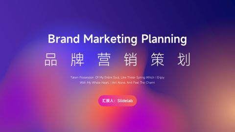 霓虹渐变高端品牌营销策划PPT