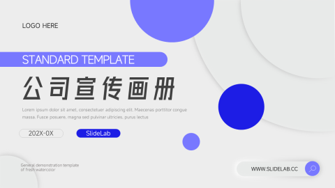 极简商务风公司宣传画册PPT