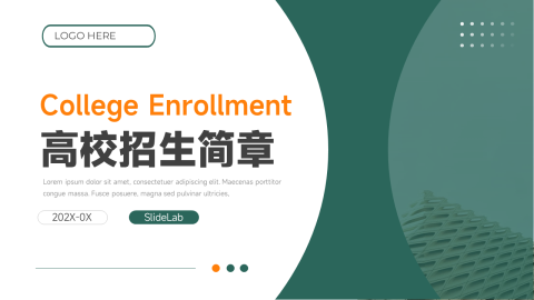 简洁实用大气高校招生简章PPT模板