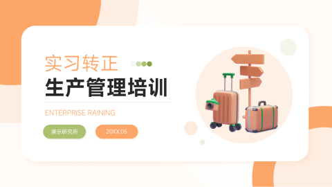 3D简洁生产管理培训PPT模板