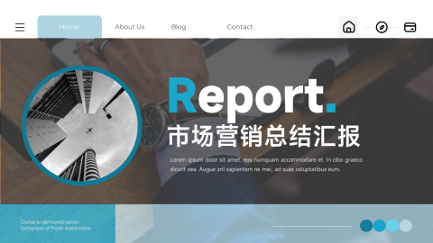 高端前沿实用市场营销总结汇报PPT模板