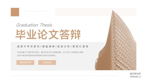 米棕简约学术论文答辩展示PPT模板