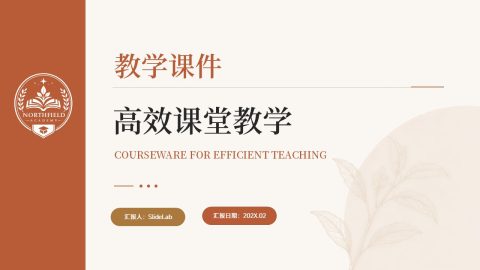 棕色复古雅致风高效课堂教学课件展示PPT模板