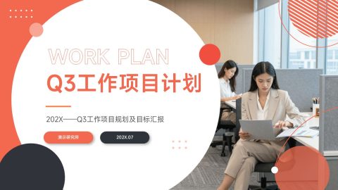 橙色现代商务风工作计划汇报PPT模板
